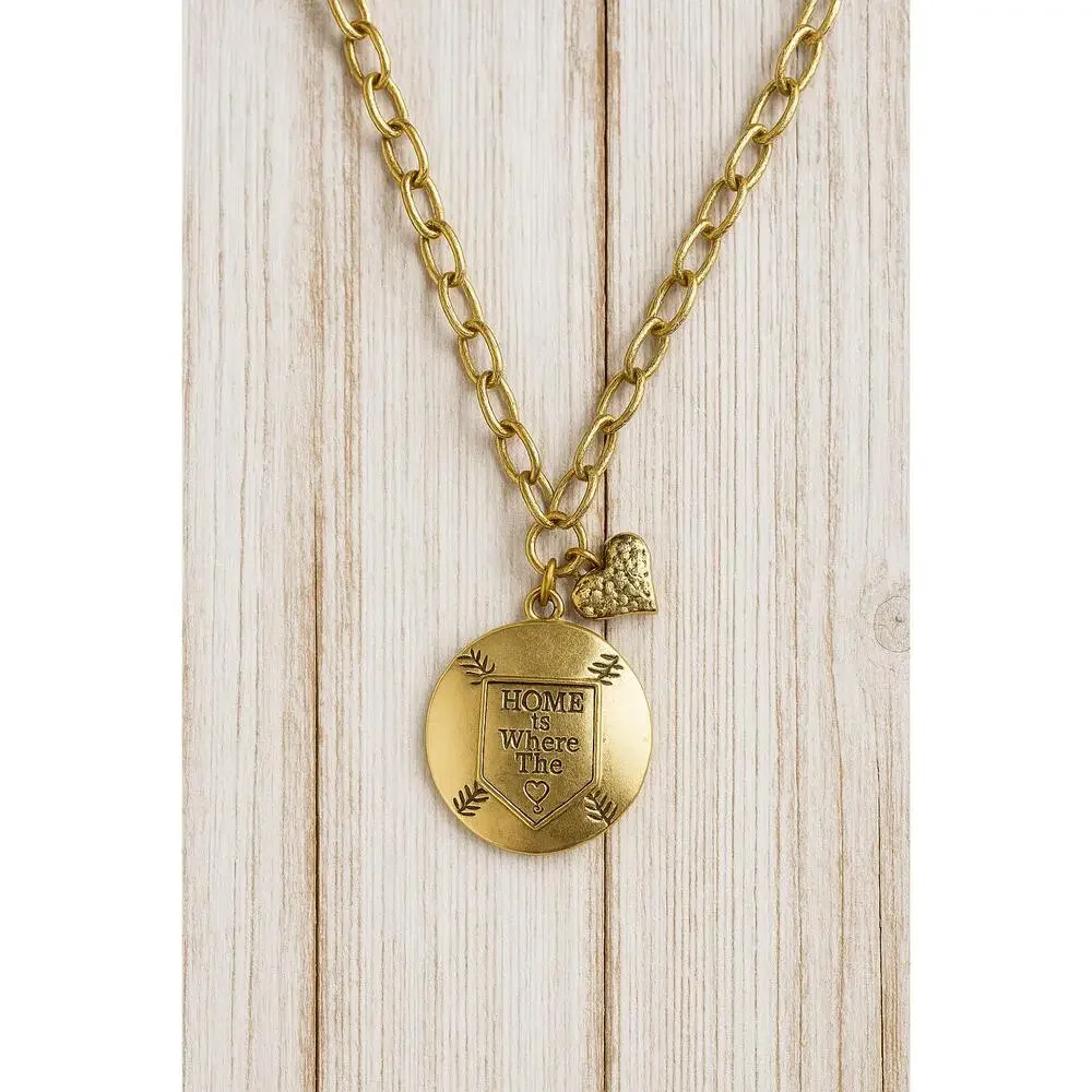 Home is Where the Heart is Baseball Fashion Trending Necklace